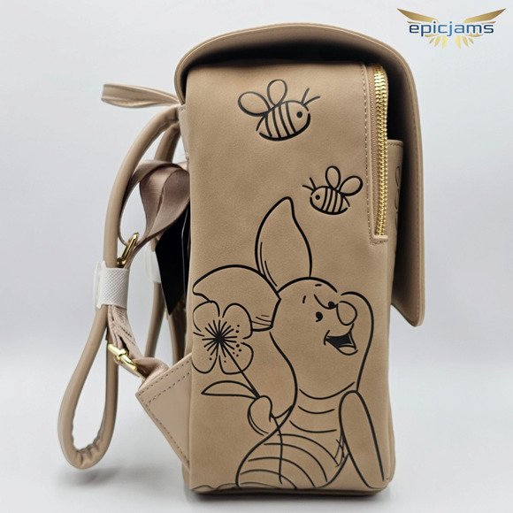 Loungefly Disney Winnie the Pooh Tigger Piglet Floral Brown Mini Backpack Bag main image 4